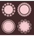 Set frame floral vintage vector image
