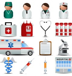 Medical icons vector image