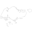 Black White Singapore Outline Map vector image