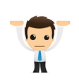 Funny cartoon office worker vector image