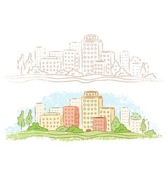 city vector image