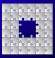 Puzzle frame background vector image