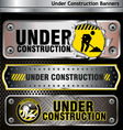 Under construction banners vector image