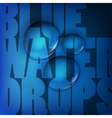 Water drops background vector image