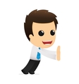 Funny cartoon office worker vector image