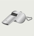 Sports whistle with pea vector image
