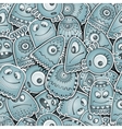Alien and monsters seamless pattern vector image