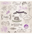 Set Calligraphic Design Elements vector image