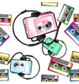 Audio tape pattern vector image