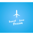 Airplane on a Sunny Day vector image
