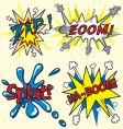 Comic book zapzoom splat kaboom vector image