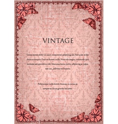 Grunge floral background vector image