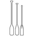 Wooden paddle vector image