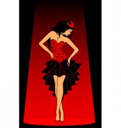 Cancan dancer vector image