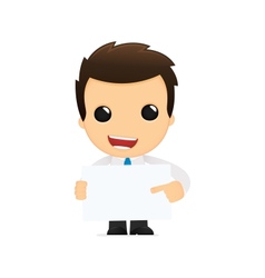 Funny cartoon office worker vector image