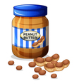 A jar of peanut butter vector image