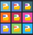 Set of documents in an open folder icons for Set of documents in an open folder icons for vector image