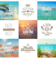 Set of travel and vacation type emblems vector image