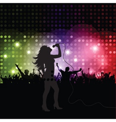 Singer performing vector image