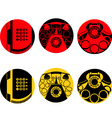 Stylized images of telephone set vector image