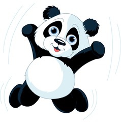Happy panda vector image