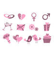 Love icons vector image