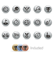 Sports Icons MetalRound Series vector image