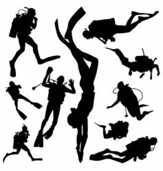 Scuba diving vector image
