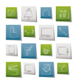 Communication and media icons vector image