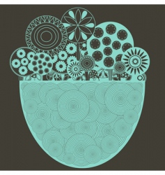 Funky floral background vector image