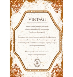 Vintage floral background vector image