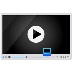 Video player for web minimalistic design vector image
