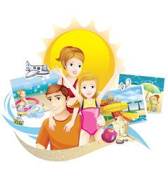 Family summer vector image