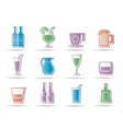 Different kind of drink icons vector image