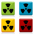 Radioactivity sign buttons Radioactivity sign buttons vector image