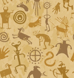Cave painting vector image