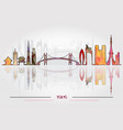 Tokyo city silhouette Tokyo city silhouette vector image