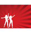 Dancing females vector image