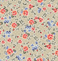 Retro classical roses on dots vector image