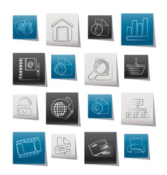 Web site and internet icons vector image