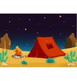 Camp in Desert vector image