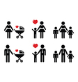 Single parent sign - family icons vector image