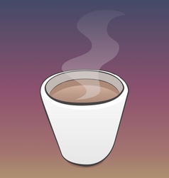 Pretty cup of coffee with steam and outlines Pretty cup of coffee with steam and outlines vector image