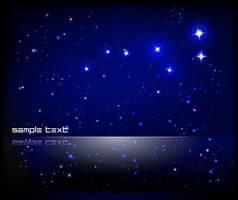 Starry night sky vector image