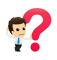 Funny cartoon office worker vector image