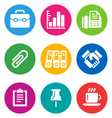 Color business icons vector image