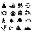 Camping icons vector image