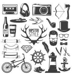 Hipster Icon Set Hipster Icon Set vector image