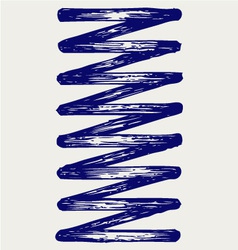 Metal spring vector image