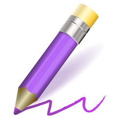 Purple pencil vector image